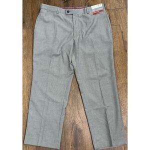 NEW Louis Raphael Rosso Pants Men's 38 x 29 Black White Houndstooth Flat Preppy